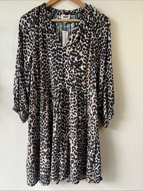 Caralyn Mirand The Drop Leopard Animal Print Confortable Dress NWT S